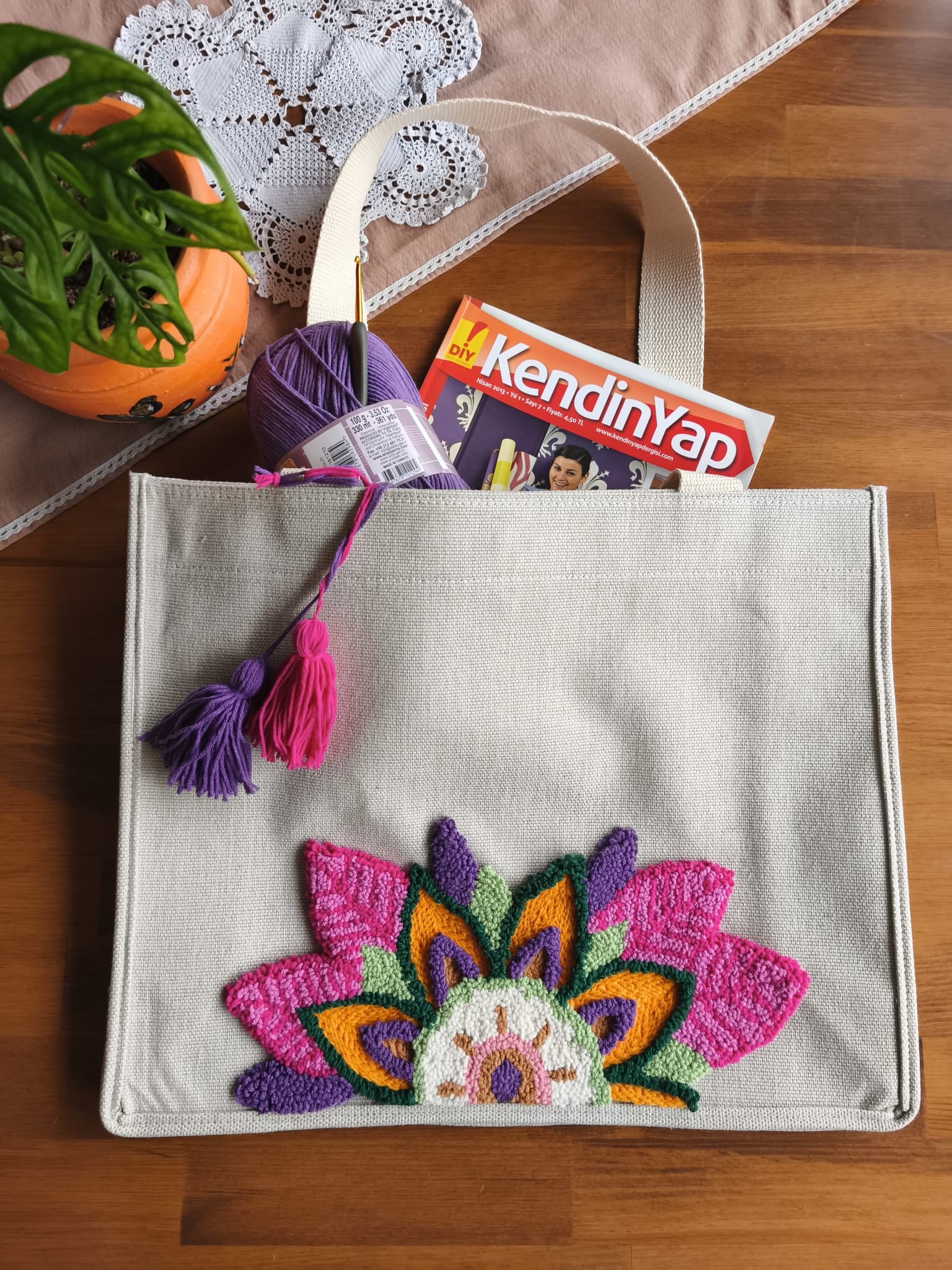 Mandala Desen Plaj Çantası