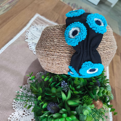 Evileye Punch Needle Embroidery Headband
